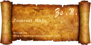 Zsarnai Maja névjegykártya
